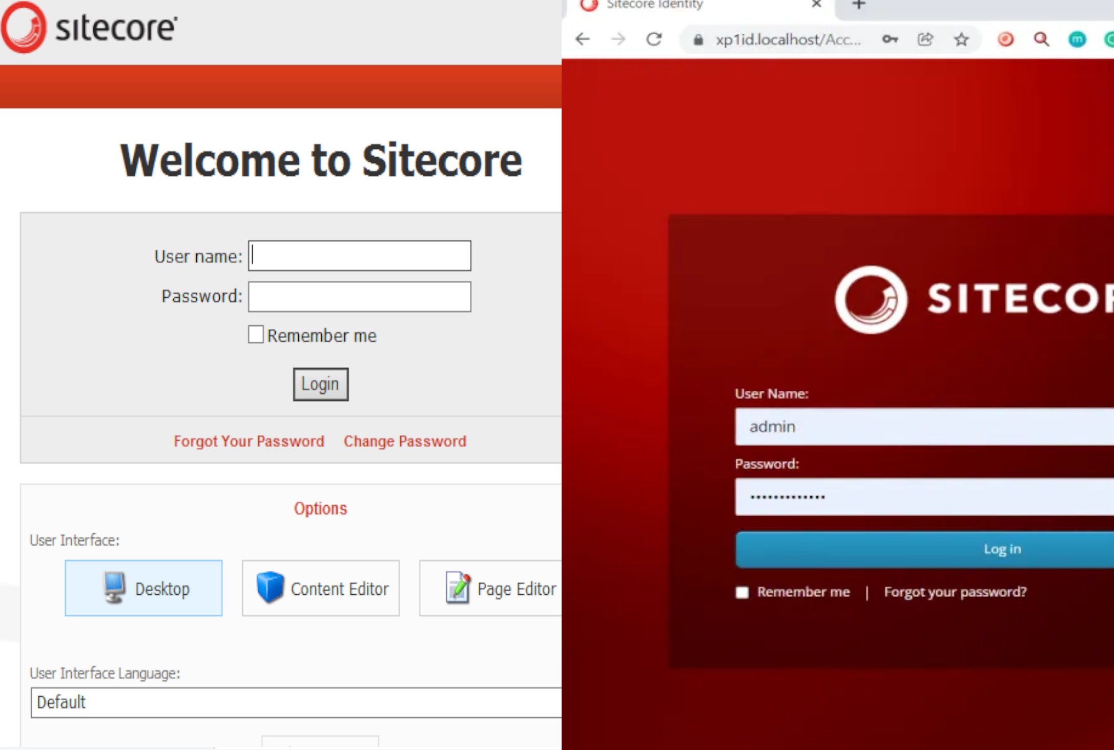 Sitecore upgrade screenshot